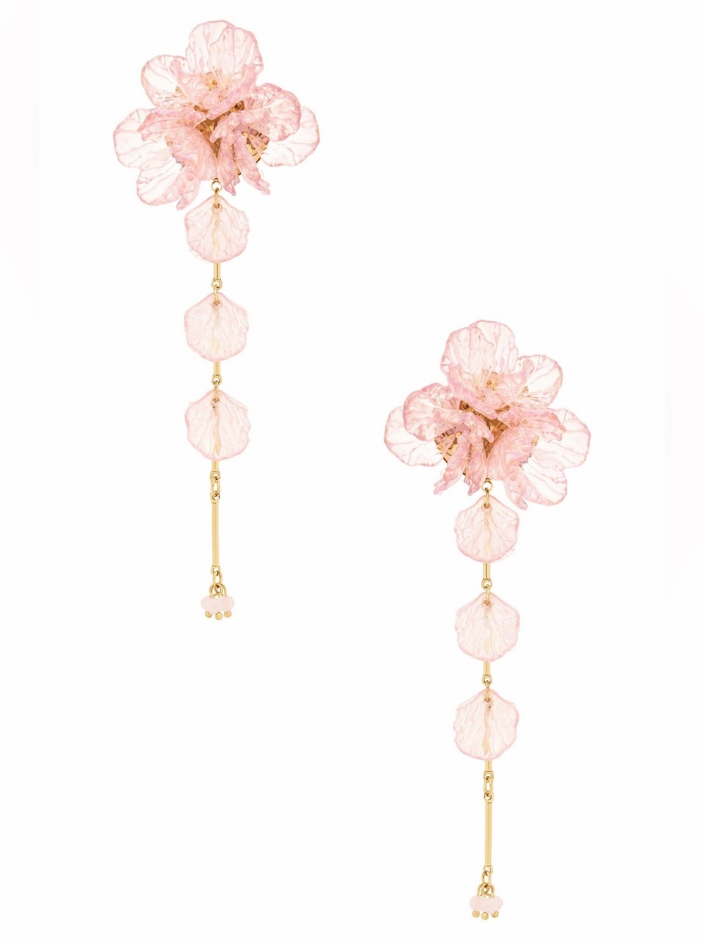 Lovers and Friends Revolve Clara Pink Floral Dangle Drop Feminine Earrings New